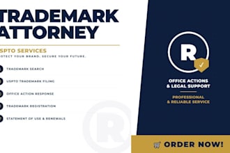 secure your brand trademark attorney, uspto, trademark filing, office action