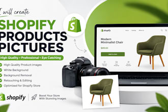 create a shopify products high quality pictures
