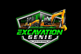 create professional and awesome excavation logo design