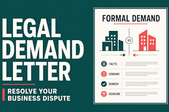 draft a formal legal demand letter to resolve your business dispute