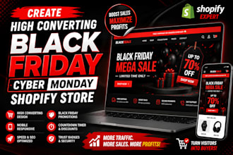 create high converting black friday cyber monday shopify store