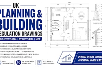 design UK architectural drawing, UK structural drawing, UK building regulation