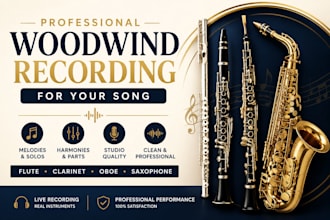 record professional flute, clarinet, oboe and saxophone for your song
