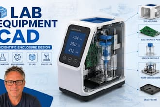 design laboratory equipment housing cad models scientific device enclosures