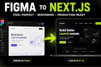 convert figma to next js, figma to react, responsive frontend website