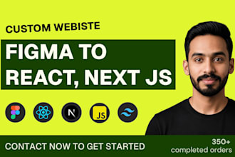 convert figma to next js, figma to react, responsive frontend website