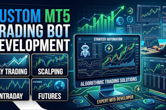 develop a custom mt5 day trading, scalping, intraday and futures trading bot