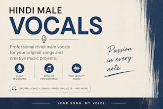 sing hindi male vocals for your original song