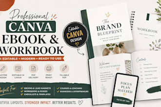 do editable canva ebook design workbook PDF lead magnet fillable PDF layout