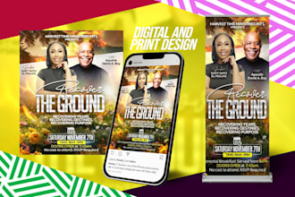 design church flyers, event flyers and party print materials