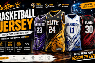 design custom basketball and esports jersey