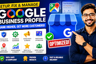 setup, fix and manage your google business profile