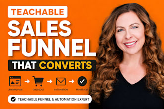 build teachable sales funnel, teachable website funnel, teachable automation