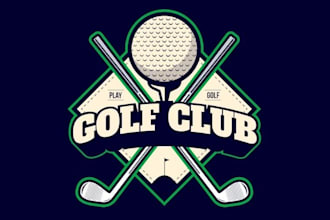 create professional golf and sports logo design