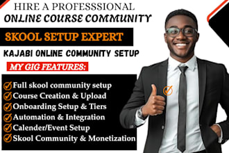 skool online community setup skool online course creation skool community setup