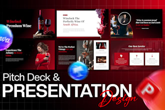 do powerpoint presentation design, investor pitch deck design for your business