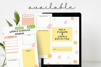 design custom digital planners such as educational and habit trackers