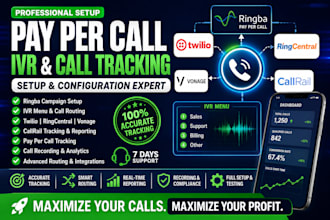 ringba pay per call ivr setup ringcentral twilio vonage callrail pay per click