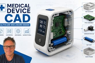 design medical device enclosure cad models healthcare product housing