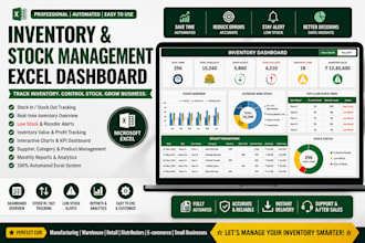 create inventory stock management excel dashboard and tracker
