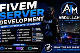 setup and develop your fivem server with qbcore, qbox or esx