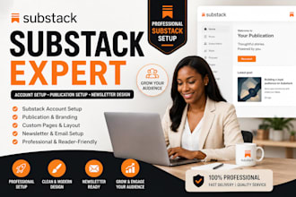 do substack account website publication podcast set up expert substack page