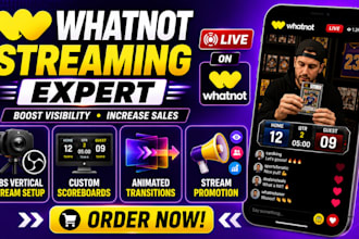 build custom whatnot obs streams for auctions, sports and live selling
