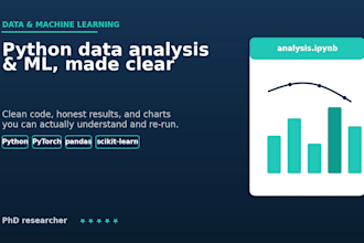 do data analysis, machine learning and data visualization in python