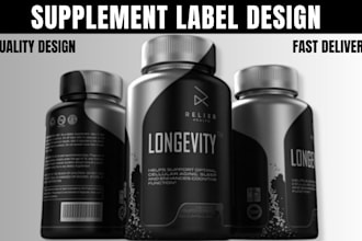 supplement label, product packaging, nutrition labels, bottle labels, jar label