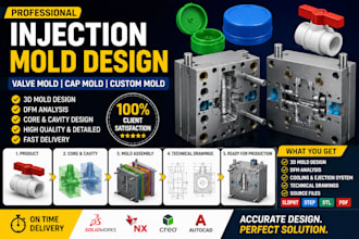 design valve and cap injection molds for manufacturing