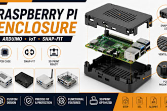 raspberry pi enclosure cad, arduino snap fit case and 3d iot electronics housing
