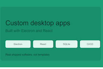 build a custom cross platform desktop app