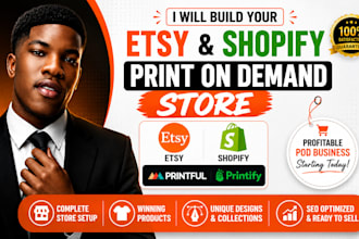 setup etsy print on demand store with printify printful and etsy SEO