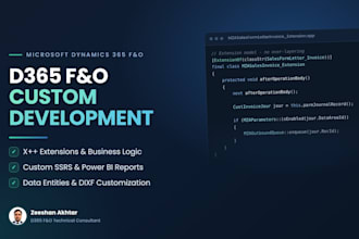 custom d365 fno development and ssrs reporting