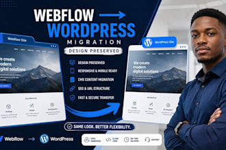 migrate webflow website to wordpress and preserve your design and seo