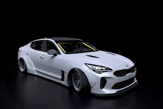 design a 3d car body kit, widebody kit and custom car parts