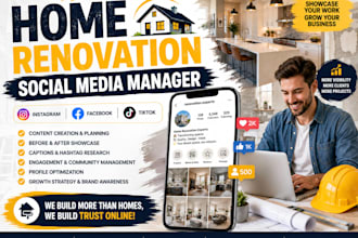 manage social media for your home renovation business