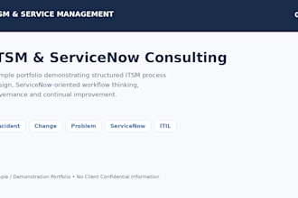 provide expert itsm, servicenow and release management consulting