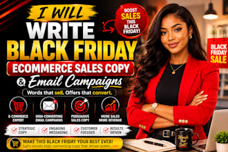 write black friday ecommerce sales copy and email campaigns copywriter email