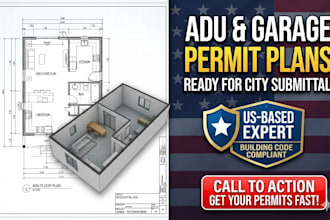 design adu plans and garage conversion drawings for permit