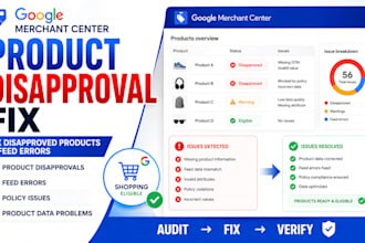 fix google merchant center product disapproval and feed errors