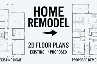 create 2d home renovation and remodeling plans in autocad