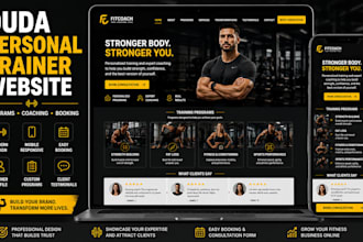 create a duda personal trainer weight loss bodybuilding fitness coach website