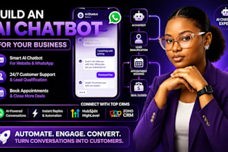 build an ai chatbot for your website whatsapp hubspot gohighlevel zoho CRM