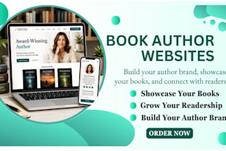 design author website, ebook website, book author website, ebook landing page