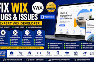 fix wix website wix bug issues wix troubleshooting wix redesign fix wix wix velo