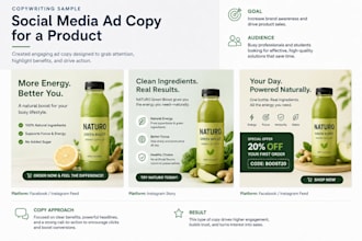write persuasive ad copy for your products or services