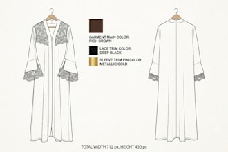 design custom abaya fashion sketches and modest wear