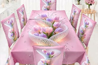 do 3d textile design for table mat bedsheet curtain