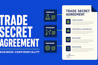 draft a customized business confidentiality agreement for trade secrets
